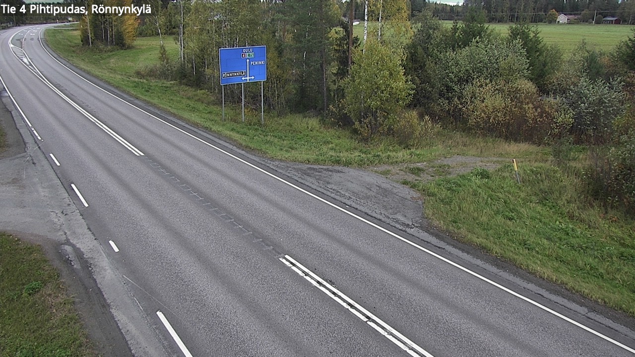 Weather Camera Image Väg 4 Pihtipudas, Rönnynkylä, Pihtipudas, Keski-Suomi