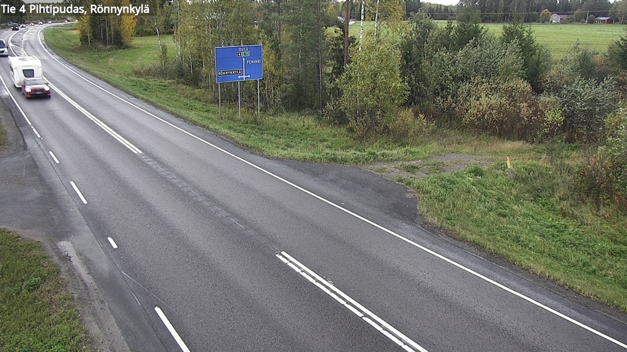 Weather Camera Image Väg 4 Pihtipudas, Rönnynkylä, Pihtipudas, Keski-Suomi
