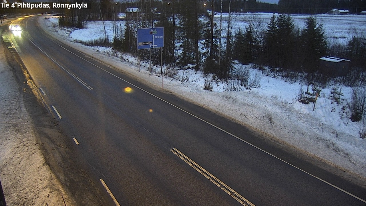 Weather Camera Image Väg 4 Pihtipudas, Rönnynkylä, Pihtipudas, Keski-Suomi