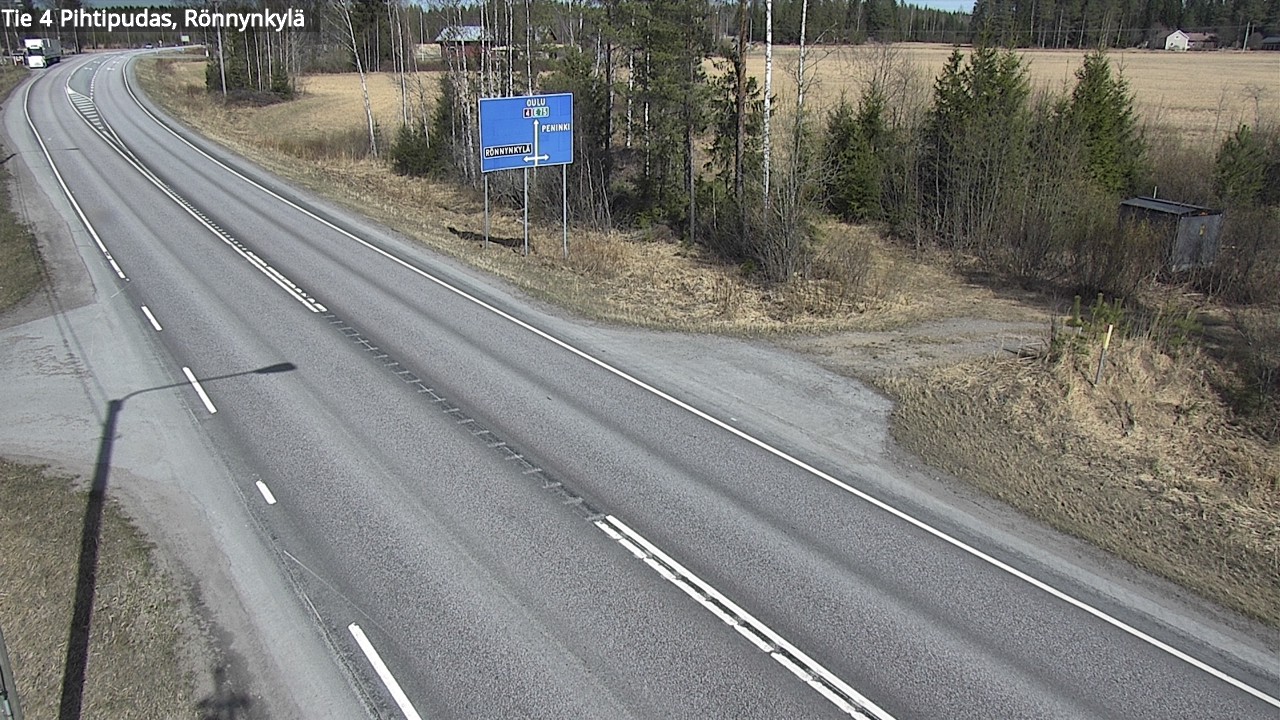 Weather Camera Image Väg 4 Pihtipudas, Rönnynkylä, Pihtipudas, Keski-Suomi