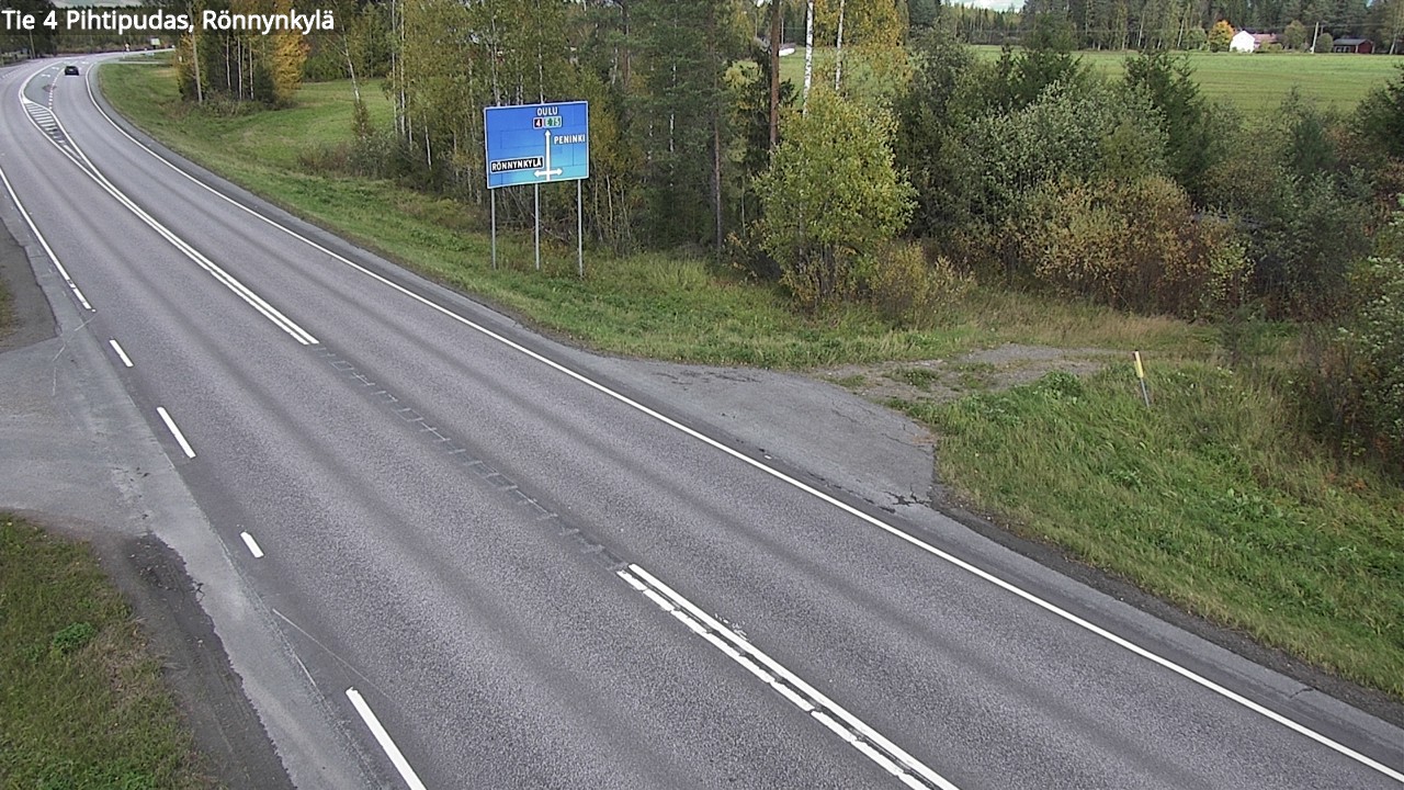 Weather Camera Image Väg 4 Pihtipudas, Rönnynkylä, Pihtipudas, Keski-Suomi
