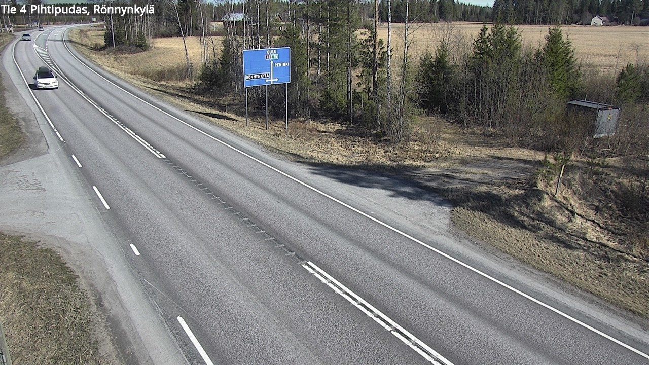 Weather Camera Image Väg 4 Pihtipudas, Rönnynkylä, Pihtipudas, Keski-Suomi
