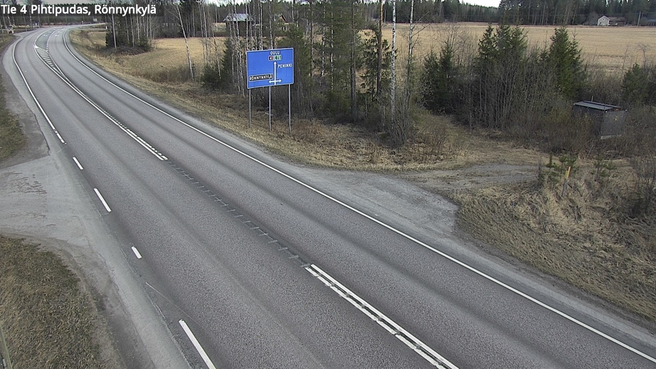 Weather Camera Image Väg 4 Pihtipudas, Rönnynkylä, Pihtipudas, Keski-Suomi