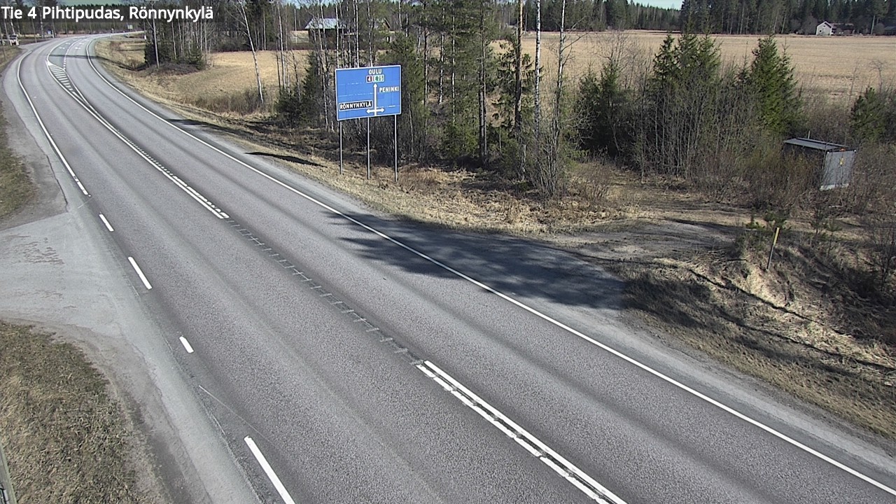 Weather Camera Image Väg 4 Pihtipudas, Rönnynkylä, Pihtipudas, Keski-Suomi