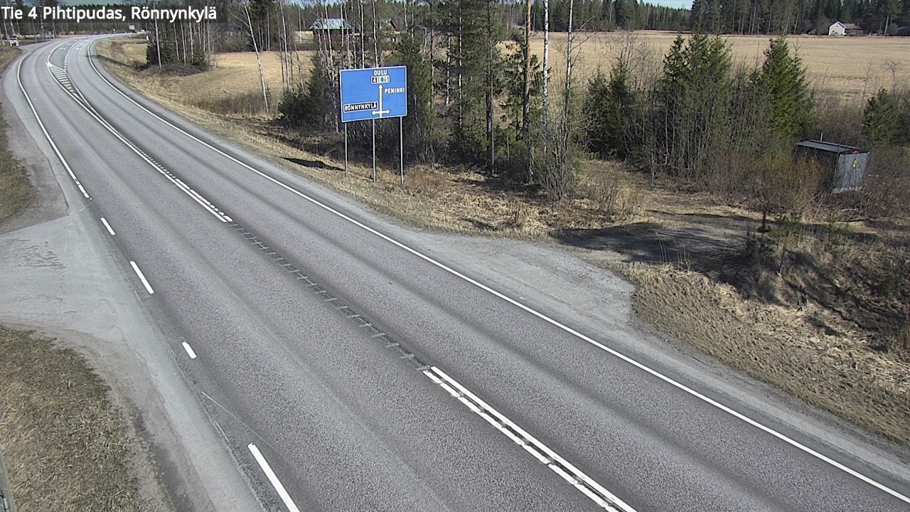 Weather Camera Image Väg 4 Pihtipudas, Rönnynkylä, Pihtipudas, Keski-Suomi