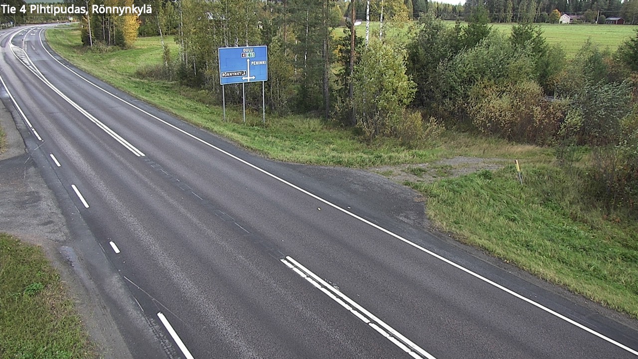 Weather Camera Image Väg 4 Pihtipudas, Rönnynkylä, Pihtipudas, Keski-Suomi