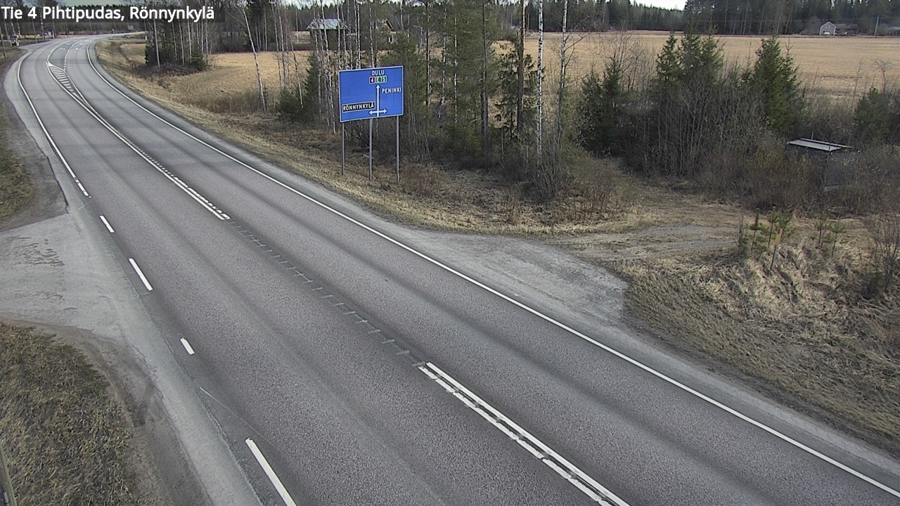 Weather Camera Image Väg 4 Pihtipudas, Rönnynkylä, Pihtipudas, Keski-Suomi