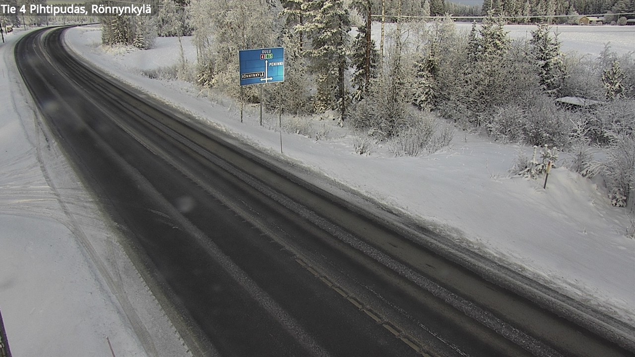 Weather Camera Image Väg 4 Pihtipudas, Rönnynkylä, Pihtipudas, Keski-Suomi