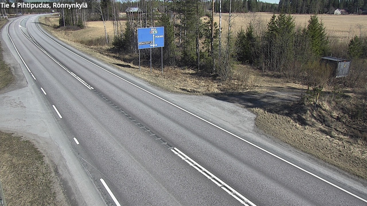 Weather Camera Image Väg 4 Pihtipudas, Rönnynkylä, Pihtipudas, Keski-Suomi