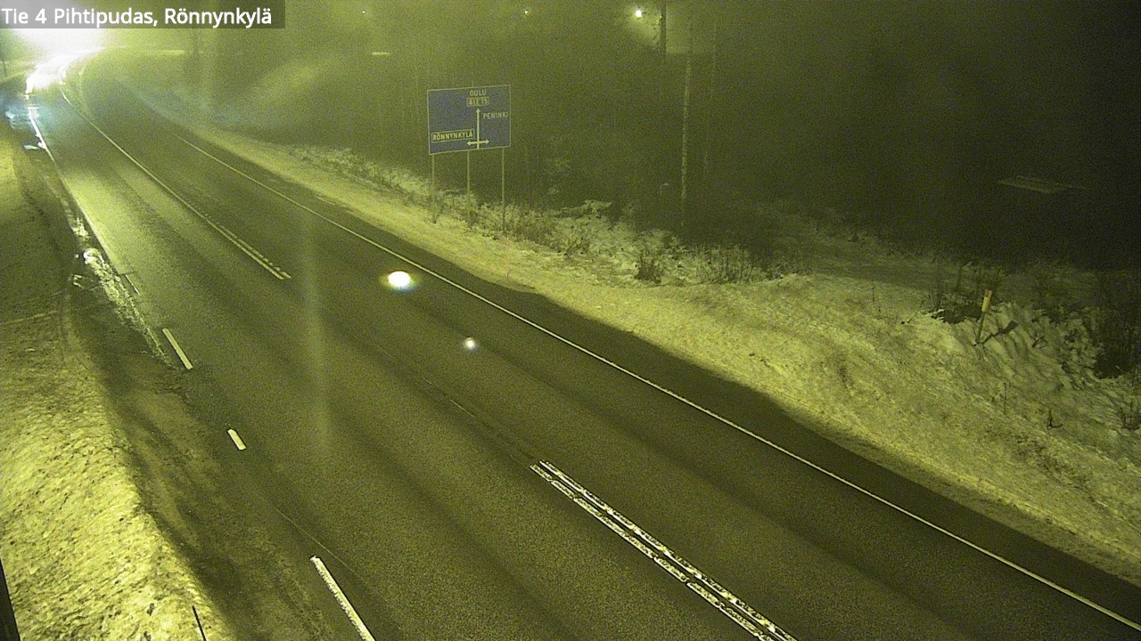 Weather Camera Image Väg 4 Pihtipudas, Rönnynkylä, Pihtipudas, Keski-Suomi