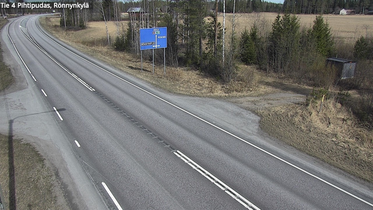 Weather Camera Image Väg 4 Pihtipudas, Rönnynkylä, Pihtipudas, Keski-Suomi