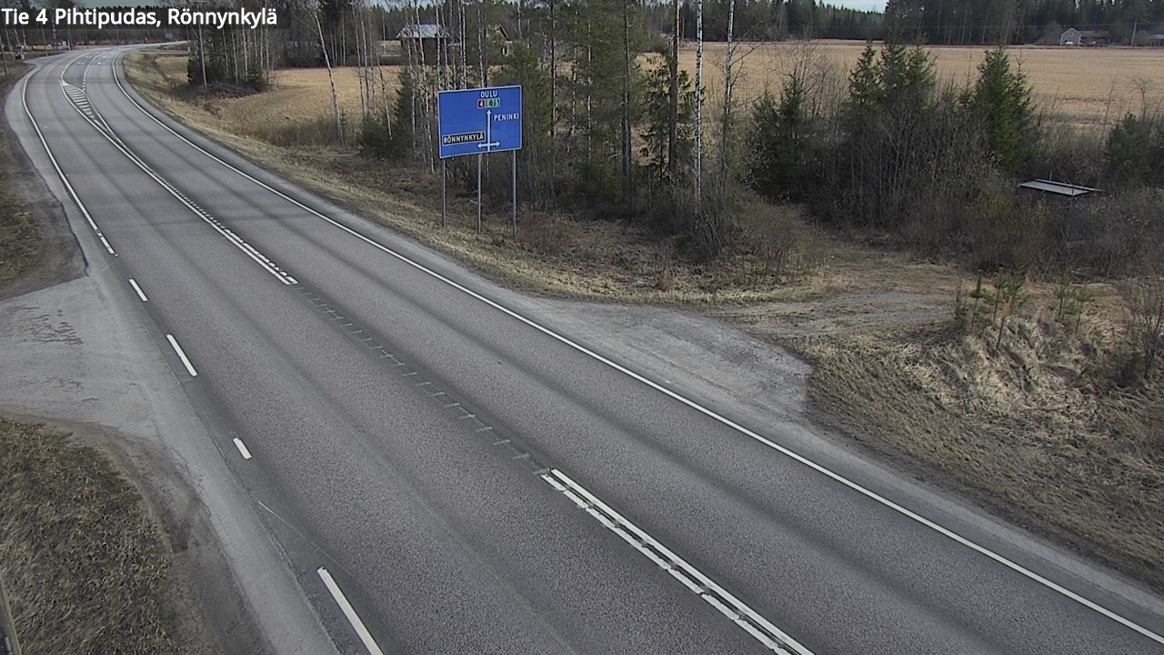 Weather Camera Image Väg 4 Pihtipudas, Rönnynkylä, Pihtipudas, Keski-Suomi