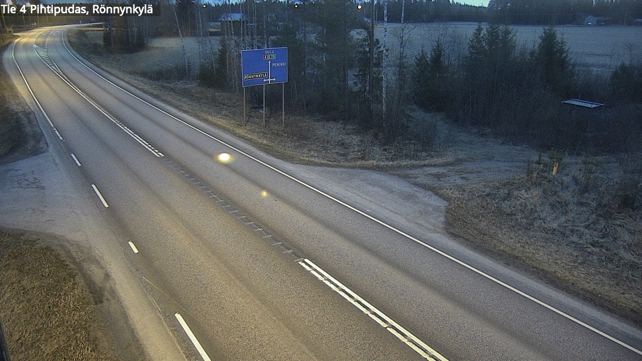 Weather Camera Image Road 4 Pihtipudas, Rönnynkylä, Pihtipudas, Keski-Suomi