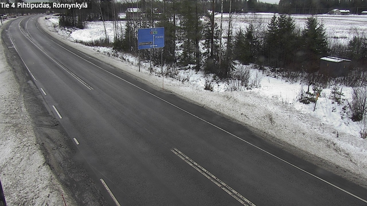 Weather Camera Image Väg 4 Pihtipudas, Rönnynkylä, Pihtipudas, Keski-Suomi