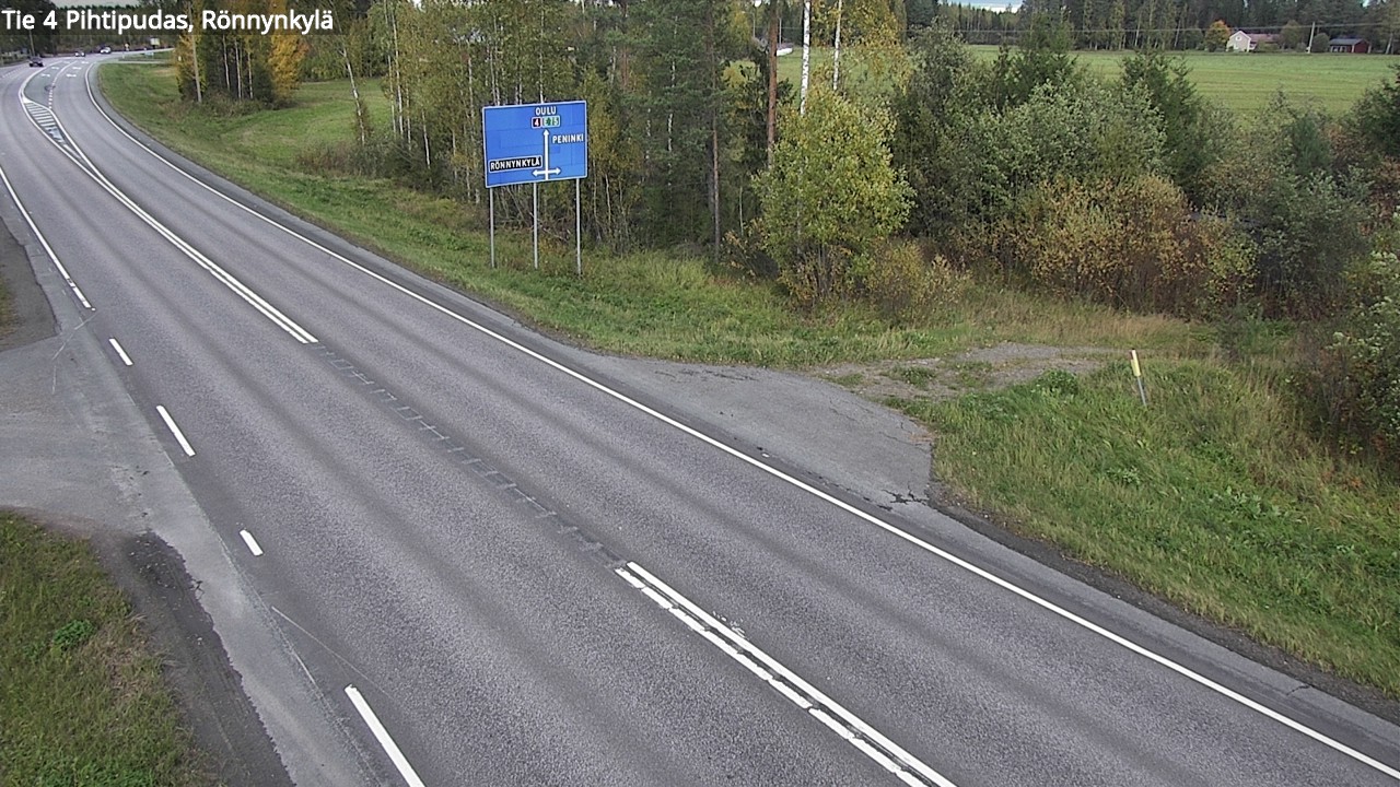 Weather Camera Image Väg 4 Pihtipudas, Rönnynkylä, Pihtipudas, Keski-Suomi
