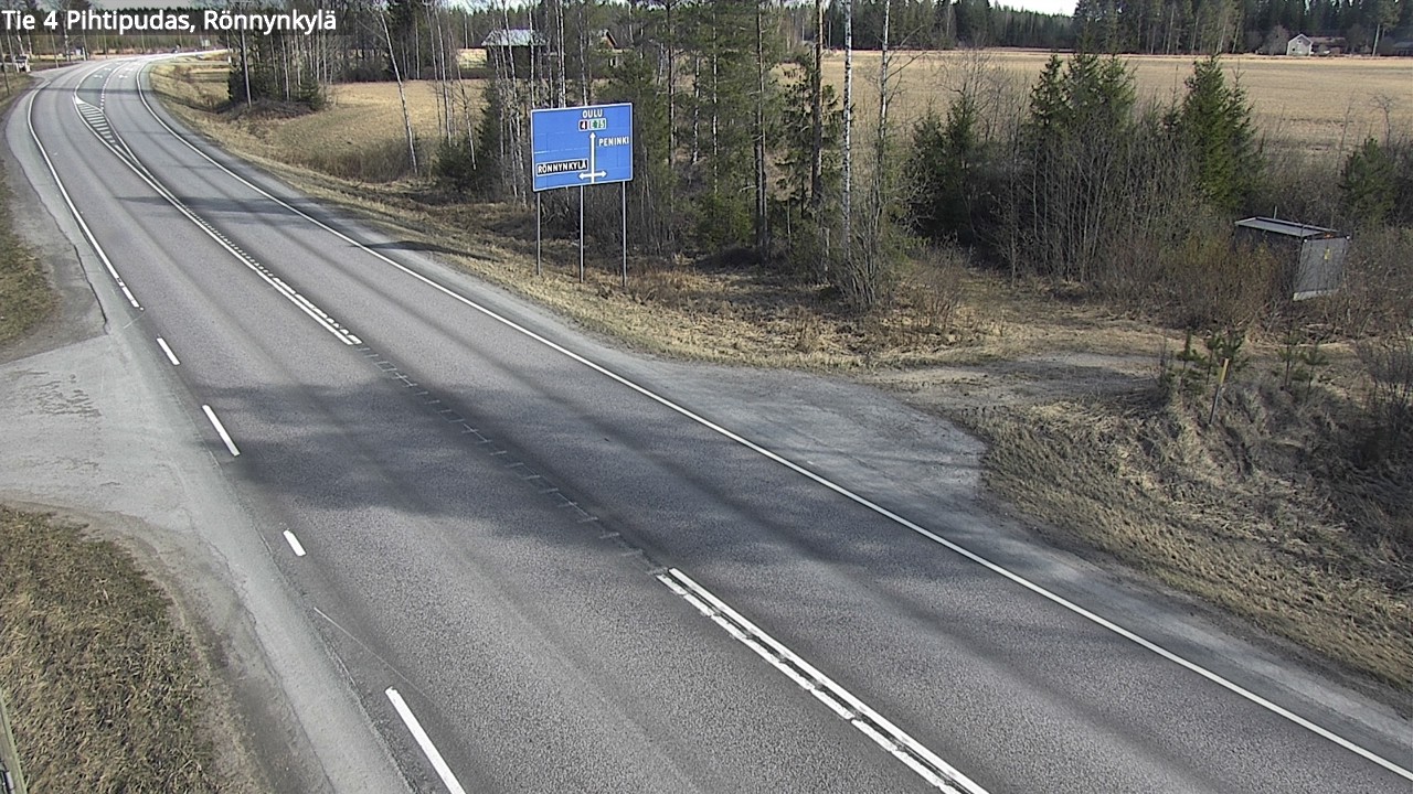 Weather Camera Image Väg 4 Pihtipudas, Rönnynkylä, Pihtipudas, Keski-Suomi