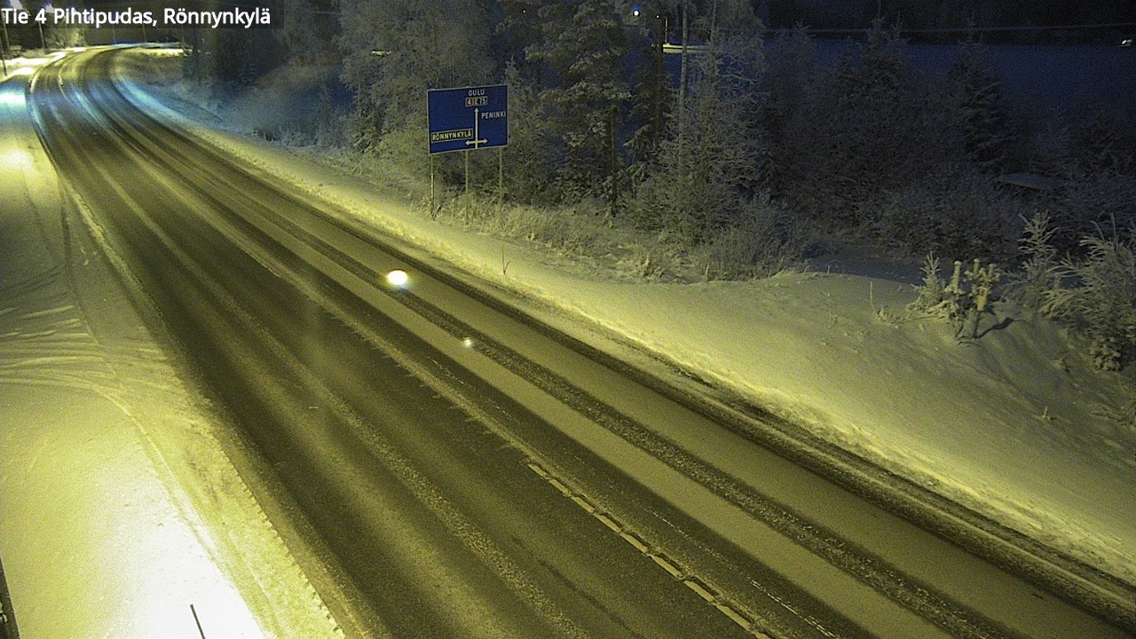 Weather Camera Image Väg 4 Pihtipudas, Rönnynkylä, Pihtipudas, Keski-Suomi