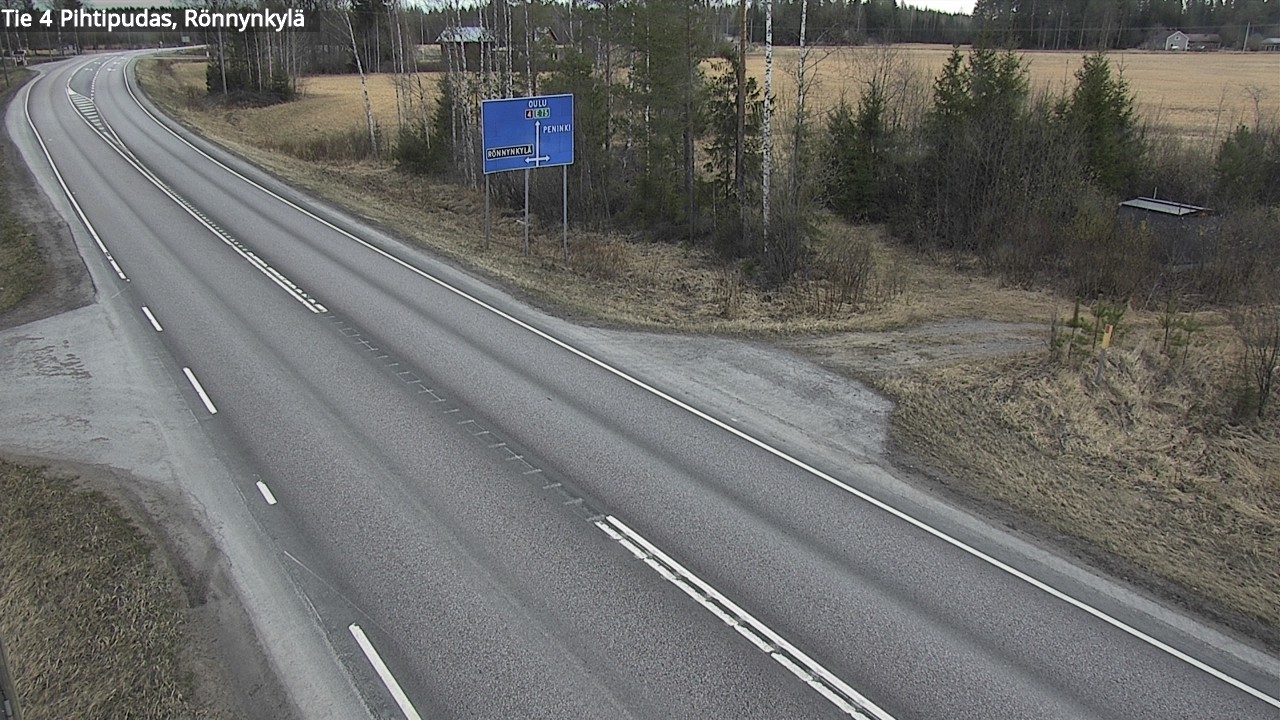 Weather Camera Image Väg 4 Pihtipudas, Rönnynkylä, Pihtipudas, Keski-Suomi