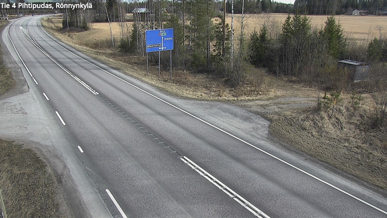 Weather Camera Image Väg 4 Pihtipudas, Rönnynkylä, Pihtipudas, Keski-Suomi