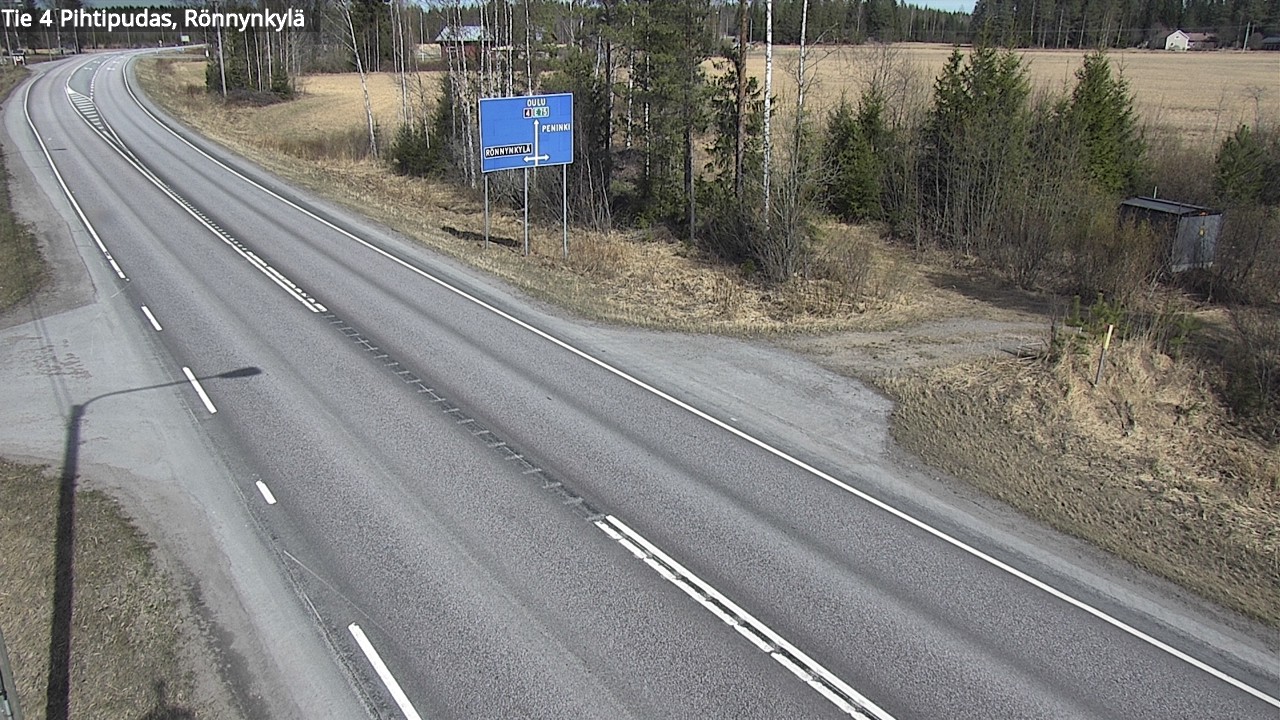 Weather Camera Image Väg 4 Pihtipudas, Rönnynkylä, Pihtipudas, Keski-Suomi