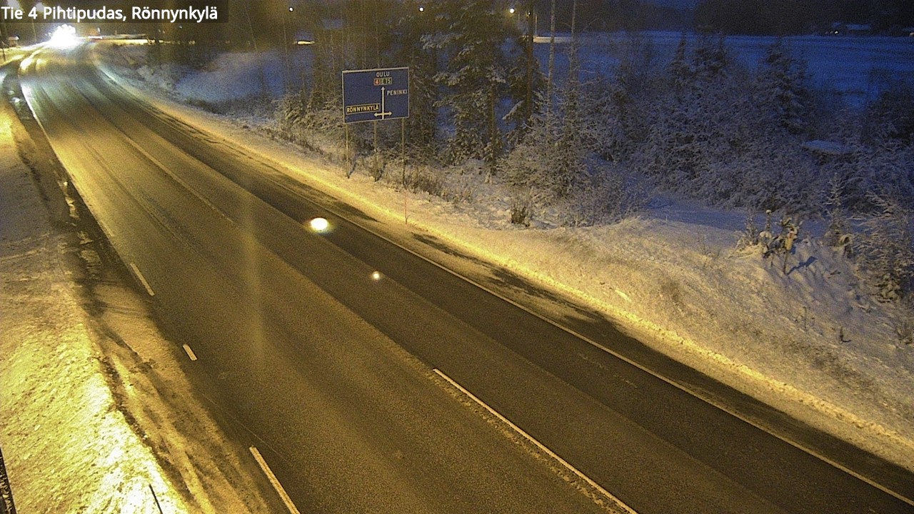 Weather Camera Image Väg 4 Pihtipudas, Rönnynkylä, Pihtipudas, Keski-Suomi