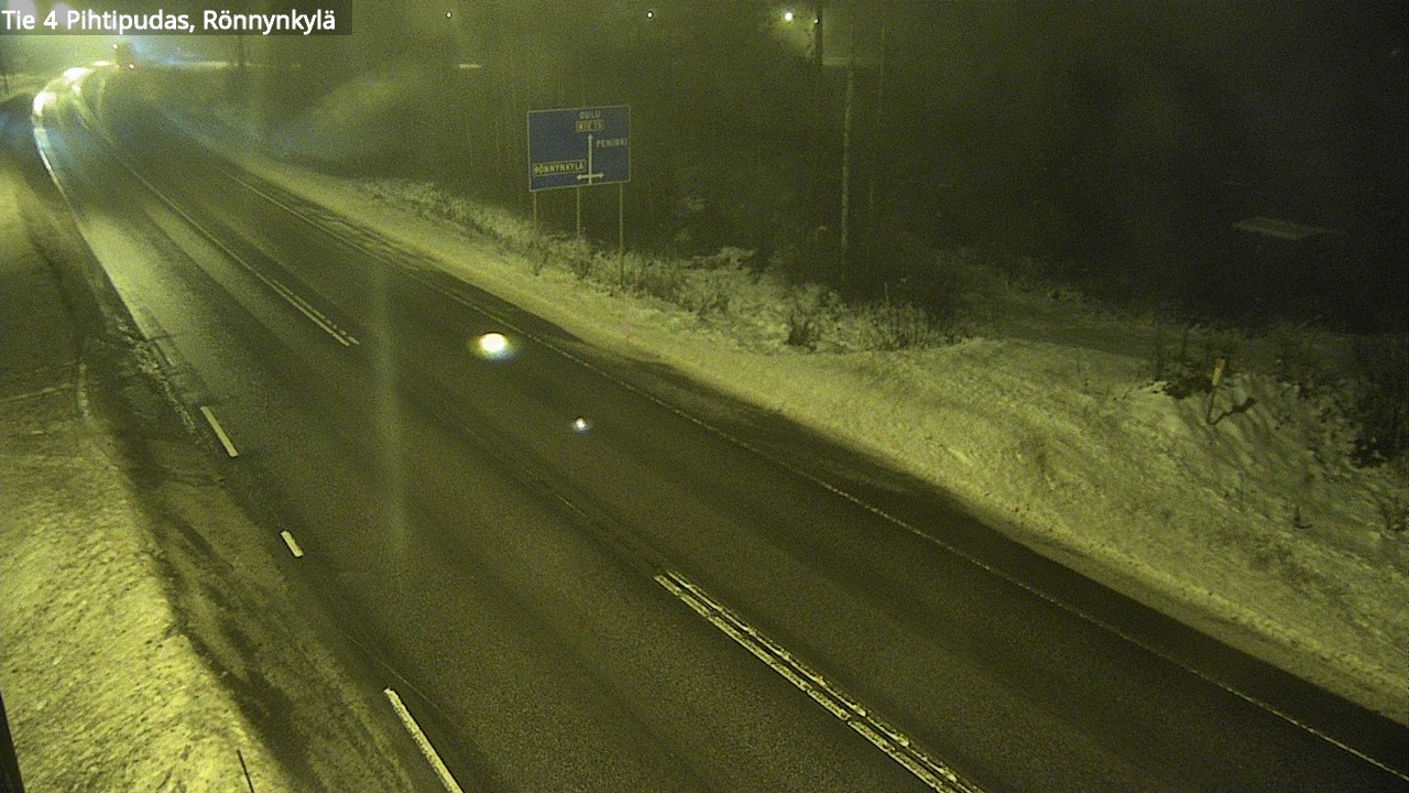 Weather Camera Image Väg 4 Pihtipudas, Rönnynkylä, Pihtipudas, Keski-Suomi