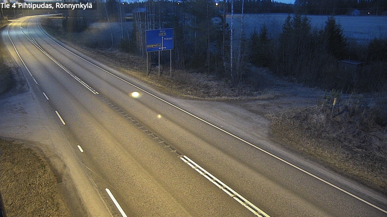 Weather Camera Image Väg 4 Pihtipudas, Rönnynkylä, Pihtipudas, Keski-Suomi