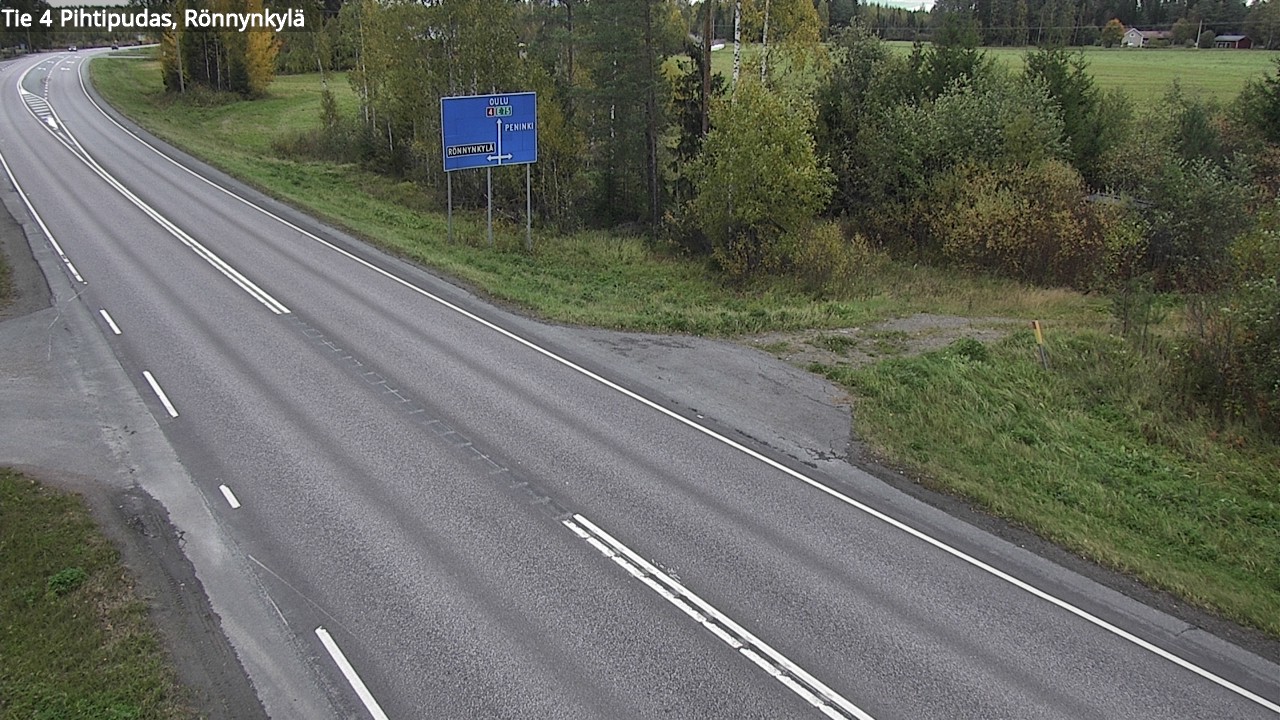 Weather Camera Image Väg 4 Pihtipudas, Rönnynkylä, Pihtipudas, Keski-Suomi