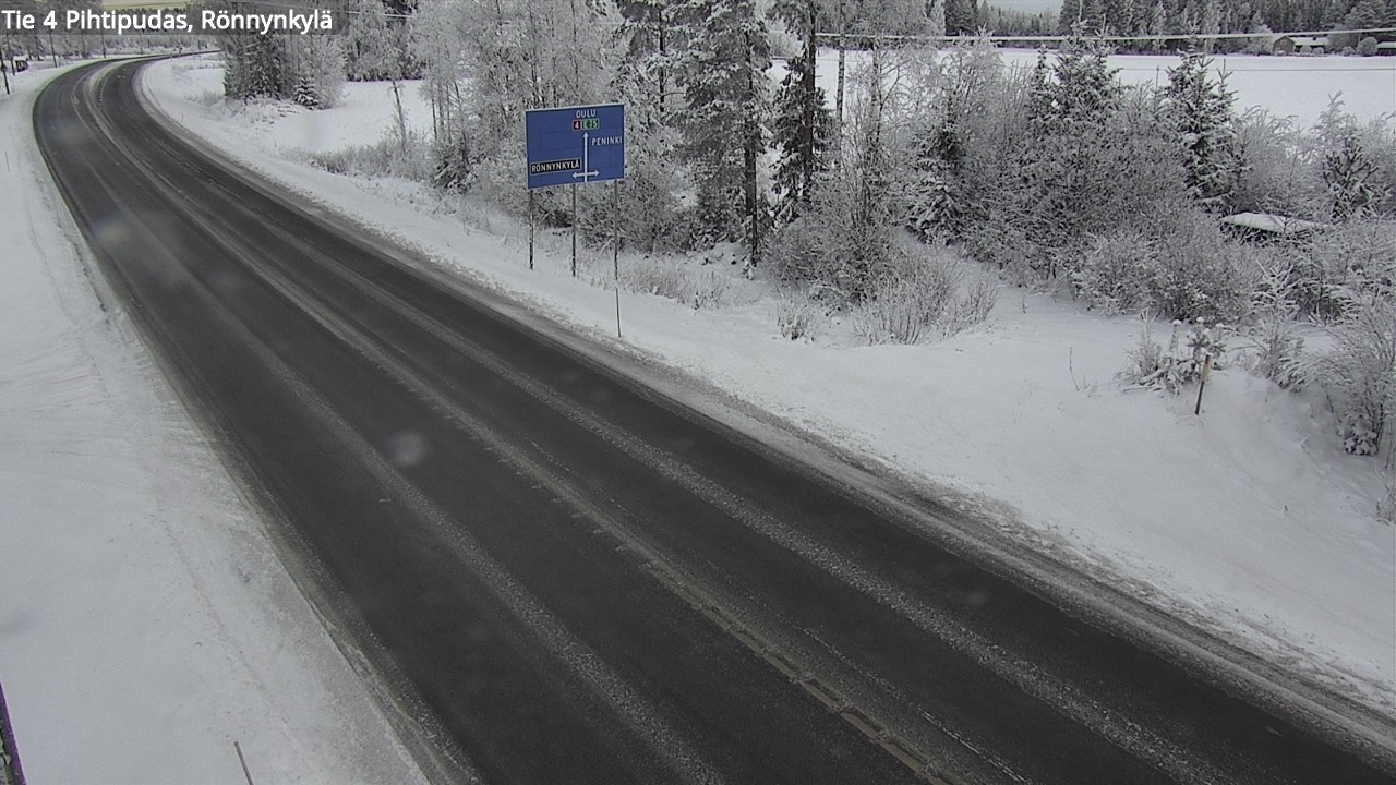 Weather Camera Image Väg 4 Pihtipudas, Rönnynkylä, Pihtipudas, Keski-Suomi