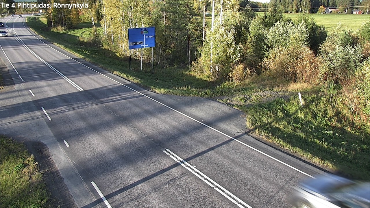 Weather Camera Image Väg 4 Pihtipudas, Rönnynkylä, Pihtipudas, Keski-Suomi