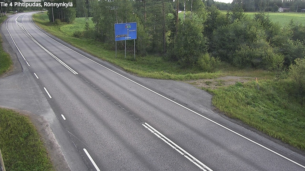 Weather Camera Image Väg 4 Pihtipudas, Rönnynkylä, Pihtipudas, Keski-Suomi