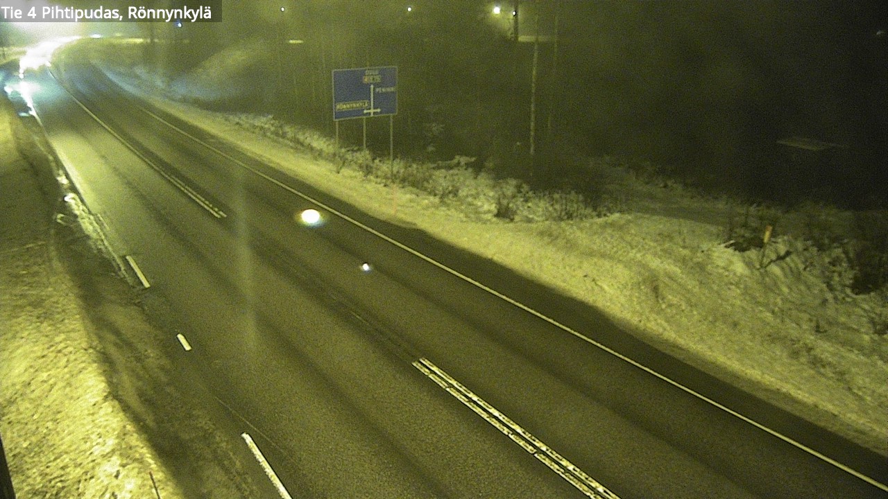 Weather Camera Image Väg 4 Pihtipudas, Rönnynkylä, Pihtipudas, Keski-Suomi