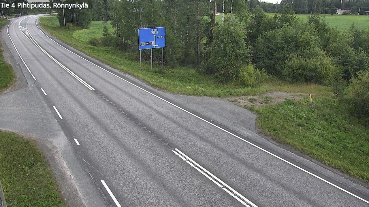 Weather Camera Image Väg 4 Pihtipudas, Rönnynkylä, Pihtipudas, Keski-Suomi