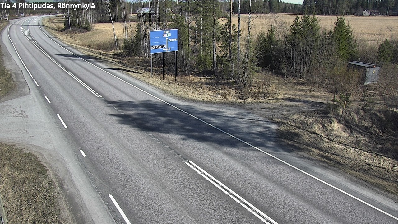 Weather Camera Image Väg 4 Pihtipudas, Rönnynkylä, Pihtipudas, Keski-Suomi