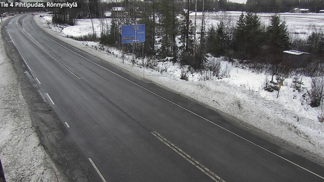 Weather Camera Image Väg 4 Pihtipudas, Rönnynkylä, Pihtipudas, Keski-Suomi