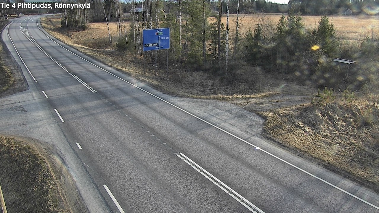 Weather Camera Image Väg 4 Pihtipudas, Rönnynkylä, Pihtipudas, Keski-Suomi