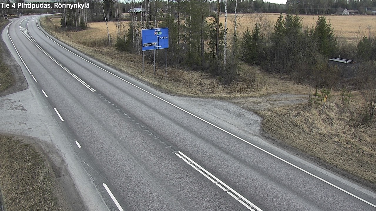 Weather Camera Image Väg 4 Pihtipudas, Rönnynkylä, Pihtipudas, Keski-Suomi