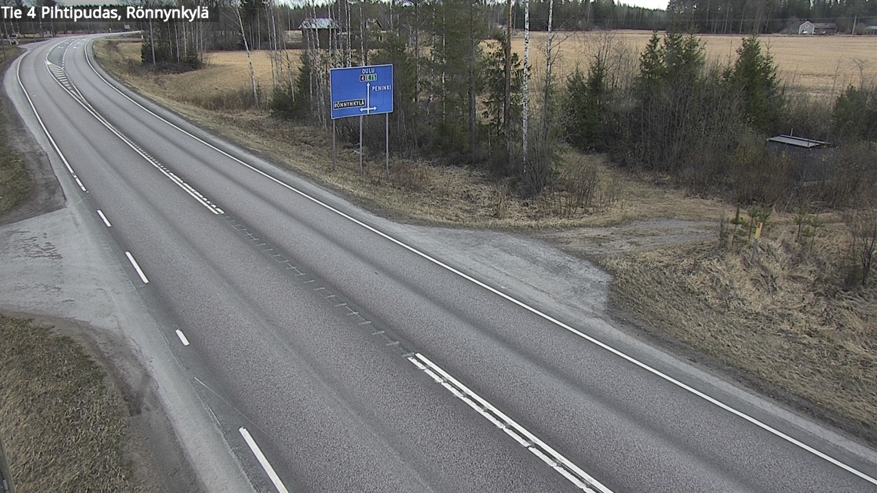 Weather Camera Image Väg 4 Pihtipudas, Rönnynkylä, Pihtipudas, Keski-Suomi