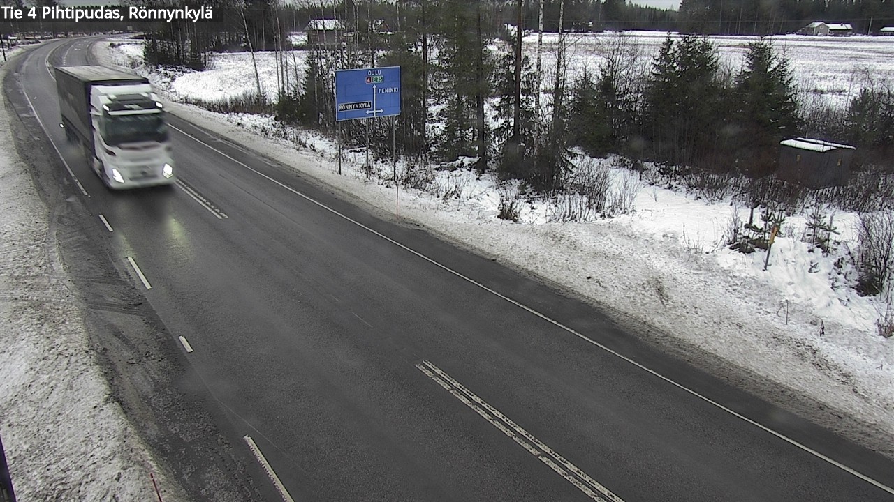 Weather Camera Image Väg 4 Pihtipudas, Rönnynkylä, Pihtipudas, Keski-Suomi