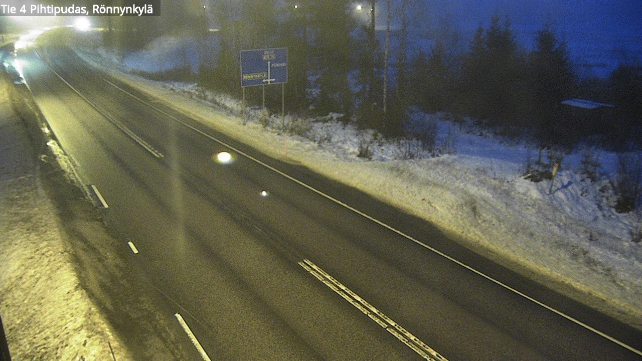 Weather Camera Image Väg 4 Pihtipudas, Rönnynkylä, Pihtipudas, Keski-Suomi