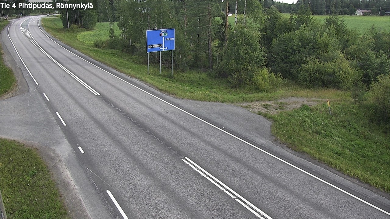 Weather Camera Image Väg 4 Pihtipudas, Rönnynkylä, Pihtipudas, Keski-Suomi