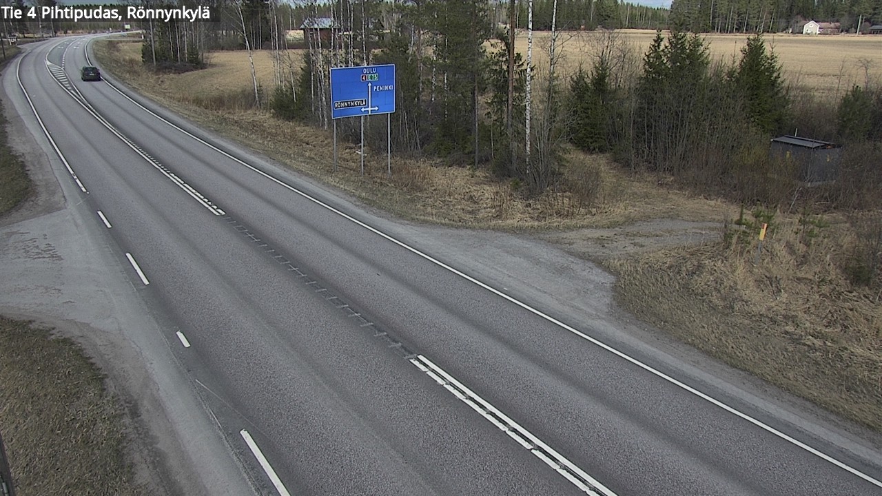 Weather Camera Image Väg 4 Pihtipudas, Rönnynkylä, Pihtipudas, Keski-Suomi