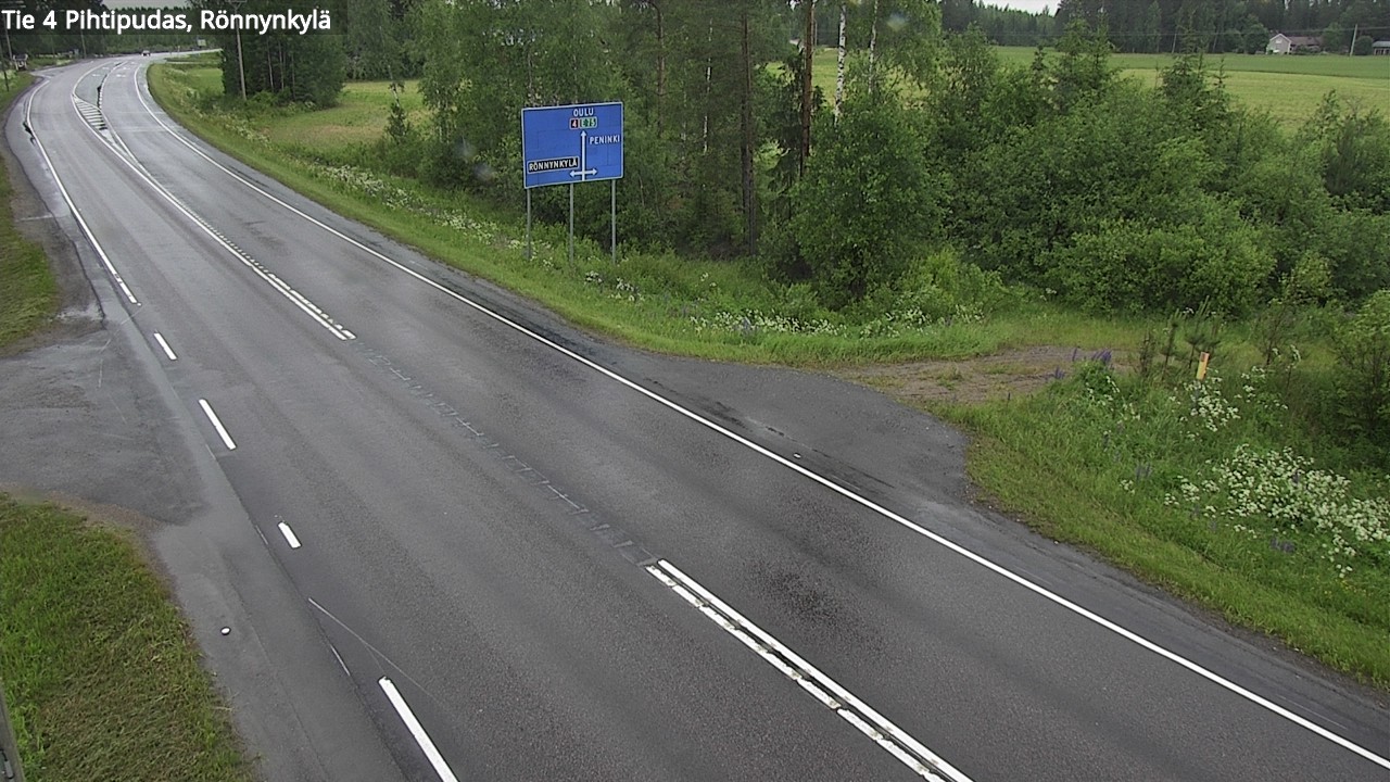 Weather Camera Image Väg 4 Pihtipudas, Rönnynkylä, Pihtipudas, Keski-Suomi