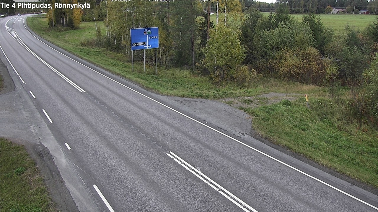 Weather Camera Image Väg 4 Pihtipudas, Rönnynkylä, Pihtipudas, Keski-Suomi