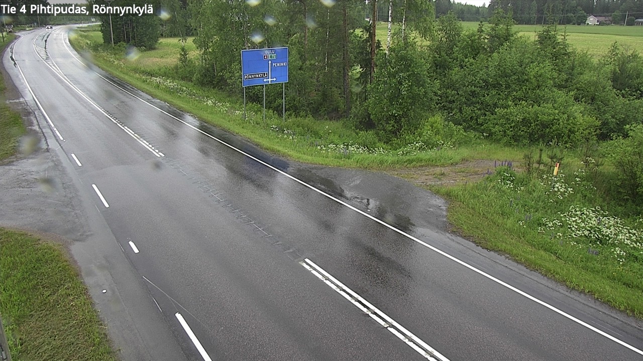 Weather Camera Image Väg 4 Pihtipudas, Rönnynkylä, Pihtipudas, Keski-Suomi