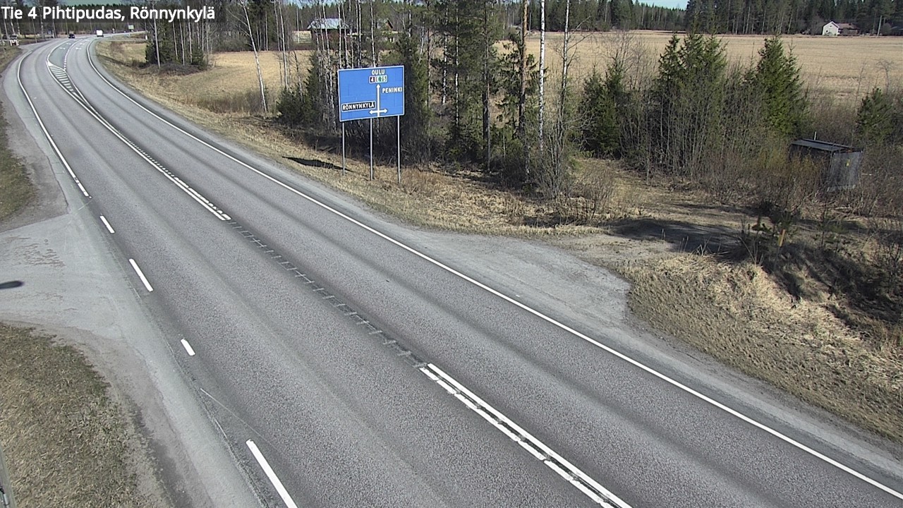 Weather Camera Image Väg 4 Pihtipudas, Rönnynkylä, Pihtipudas, Keski-Suomi