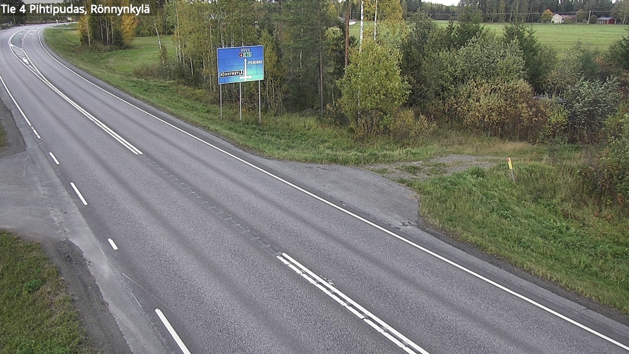 Weather Camera Image Väg 4 Pihtipudas, Rönnynkylä, Pihtipudas, Keski-Suomi
