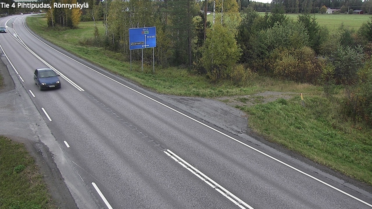 Weather Camera Image Väg 4 Pihtipudas, Rönnynkylä, Pihtipudas, Keski-Suomi