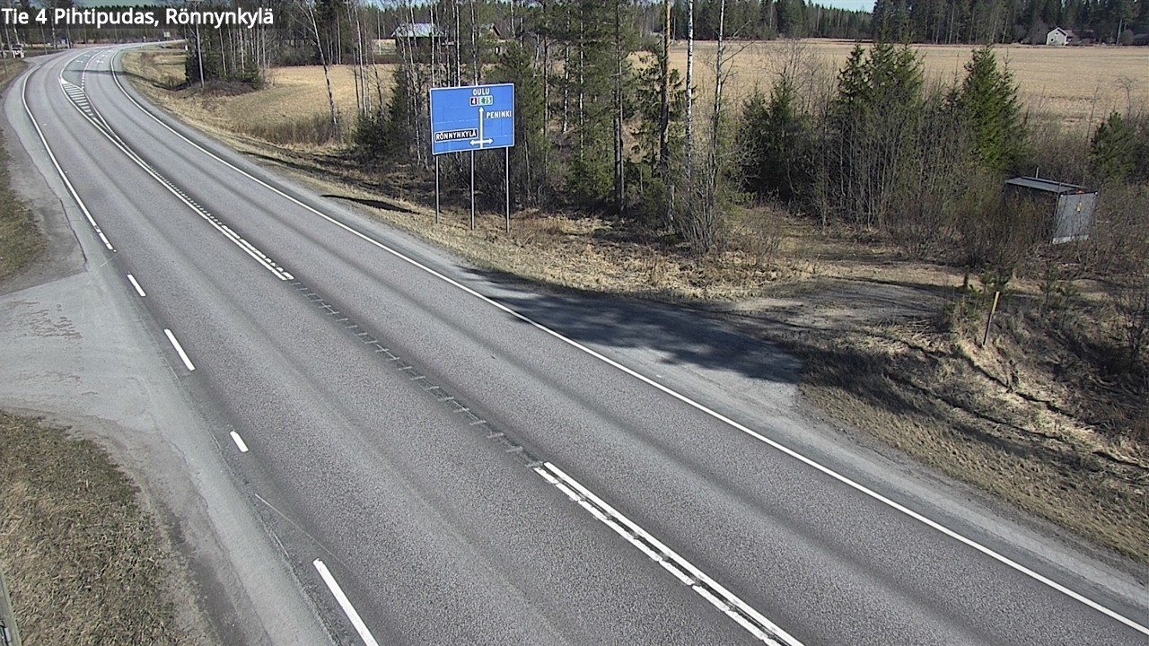 Weather Camera Image Väg 4 Pihtipudas, Rönnynkylä, Pihtipudas, Keski-Suomi
