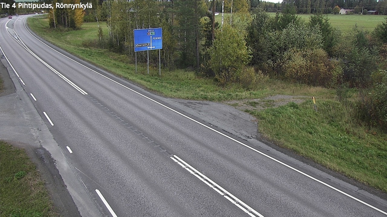 Weather Camera Image Väg 4 Pihtipudas, Rönnynkylä, Pihtipudas, Keski-Suomi